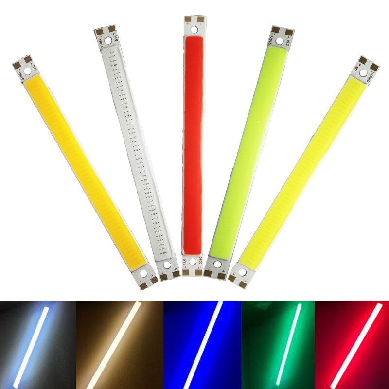 Cob led strip 80 x 7.5mm 3.7v universal ultra bright led strip ljus vit varm vit röd blå grön för diy flexibel bar strip
