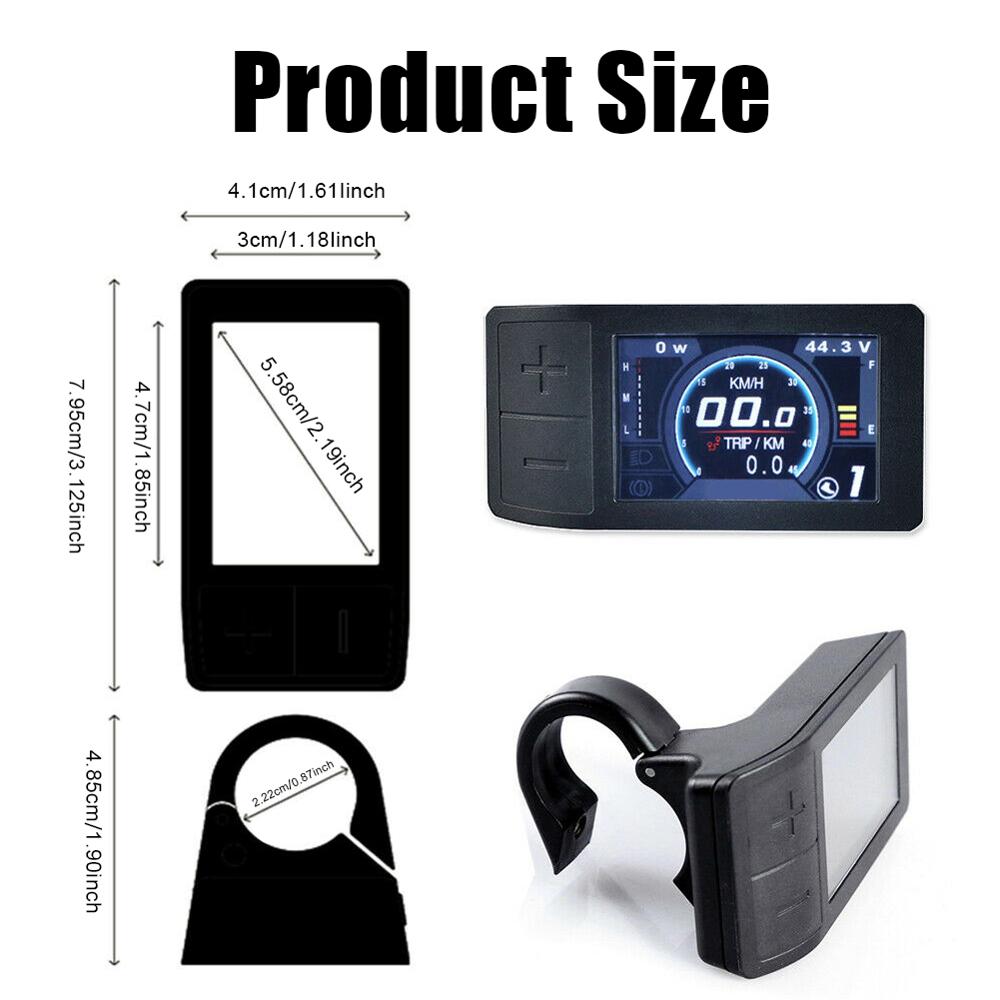 Elektrische Fiets Kleur Lcd-scherm 500C Stopwatch Voor Bafang Mid Drive Motor Upgrade Vervangen Display