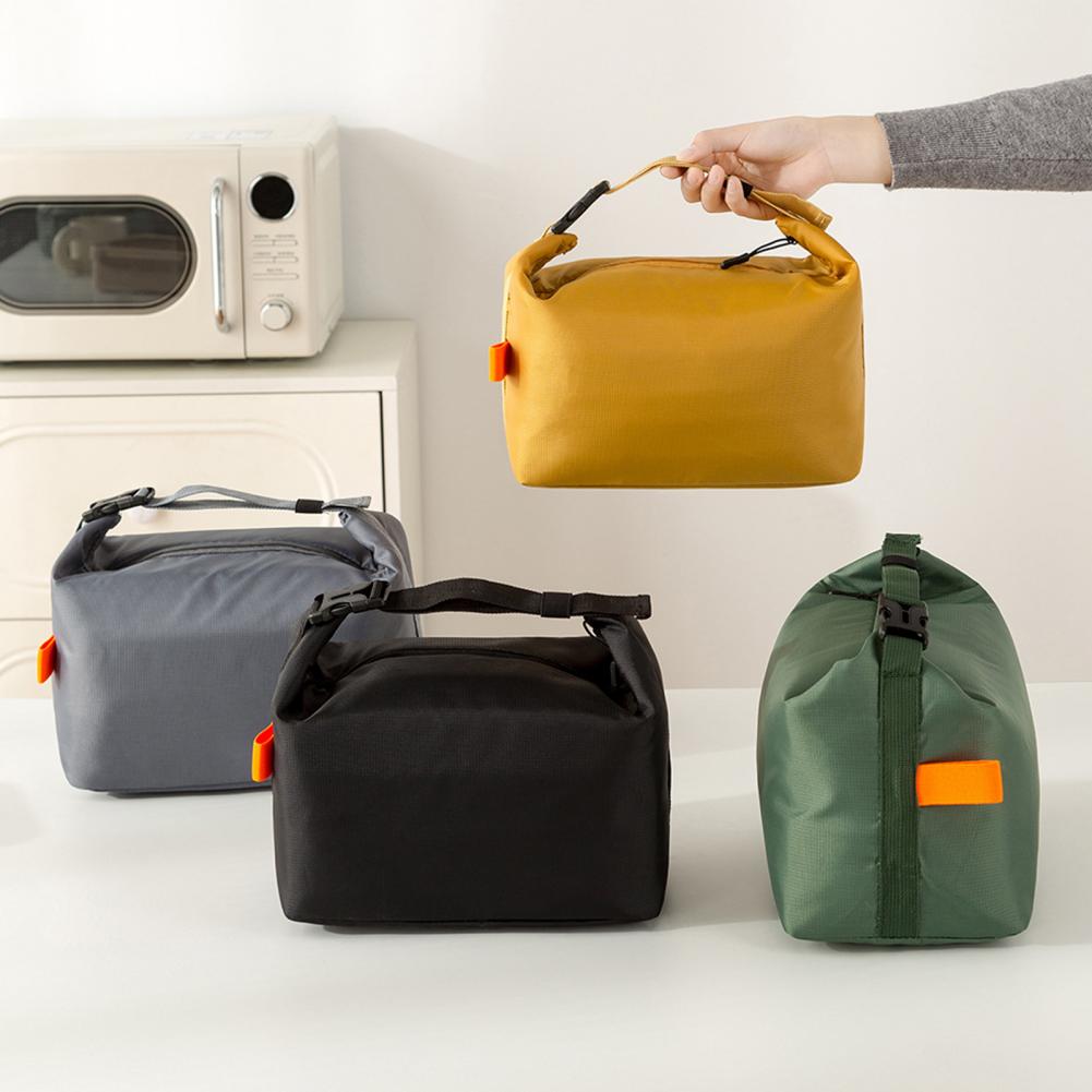 Lunch Box Bag Zipper Closure Large Capacity Waterproof Lunch Carrier Easy to Clean Portable Bento Bag Insulation Pouch