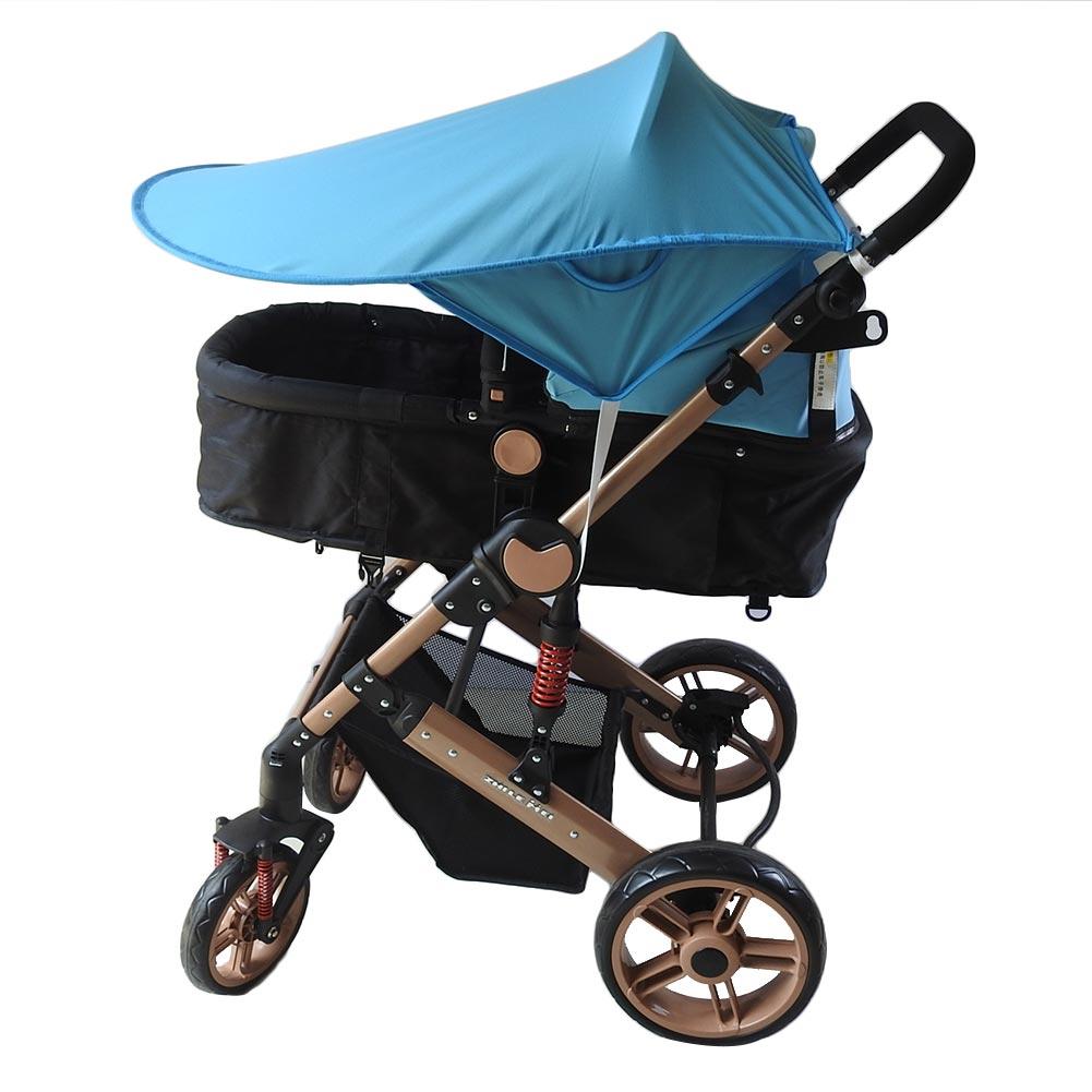 Baby anti-uv klapvognsovertræk vindtæt regntæt solafskærmning sammenklappelig paraply markise med lomme universal tilbehør