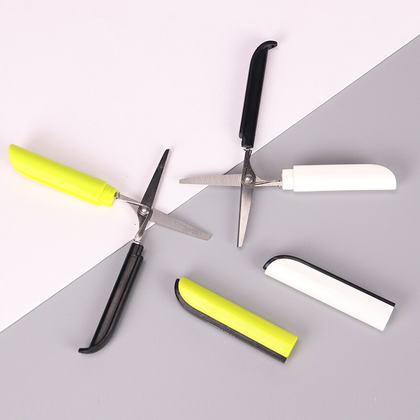 1pc candy bærbare sikker sakse papir klipning diy kunst kontor skole forsyning pen modelleringssaks