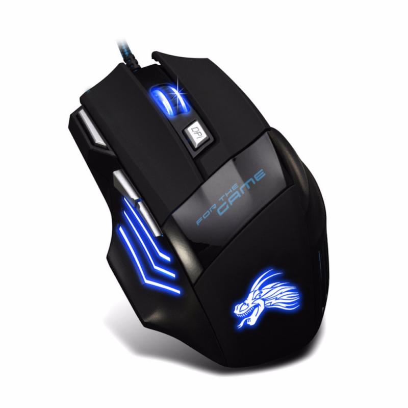 5500Dpi Led Optical Usb Wired Gaming Mouse 7Buttons Gamer Laptop Computer Mice for computer laptop desktop PC: Wire Mouse