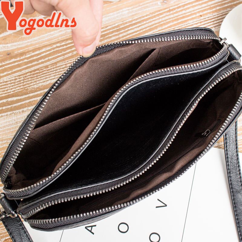 Yogodlns – sac à main tendance en cuir Pu pour femmes, sacoche à bandoulière Simple avec fermeture éclair