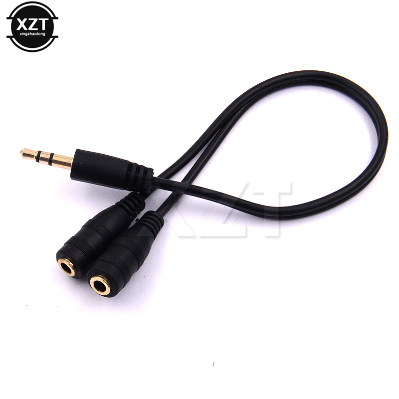 Rozgałęźnik Y 3,5 mm 1 męski na 2 podwójne żeńskie Kabel audio do słuchawek Słuchawki MP3 MP4 Stereofoniczny adapter wtyczki Jack