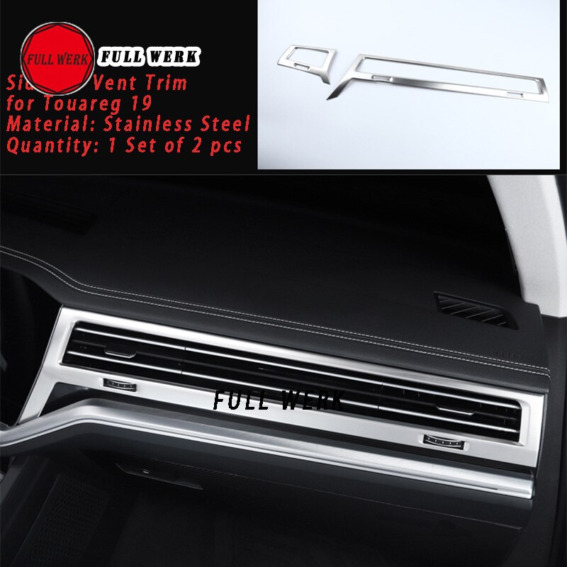 304 Ss Auto Styling Interieur Bekleding Voor Touareg 19 Air Vent Gear Shift Window Switch Cup Cover Frame Sticker accessoires