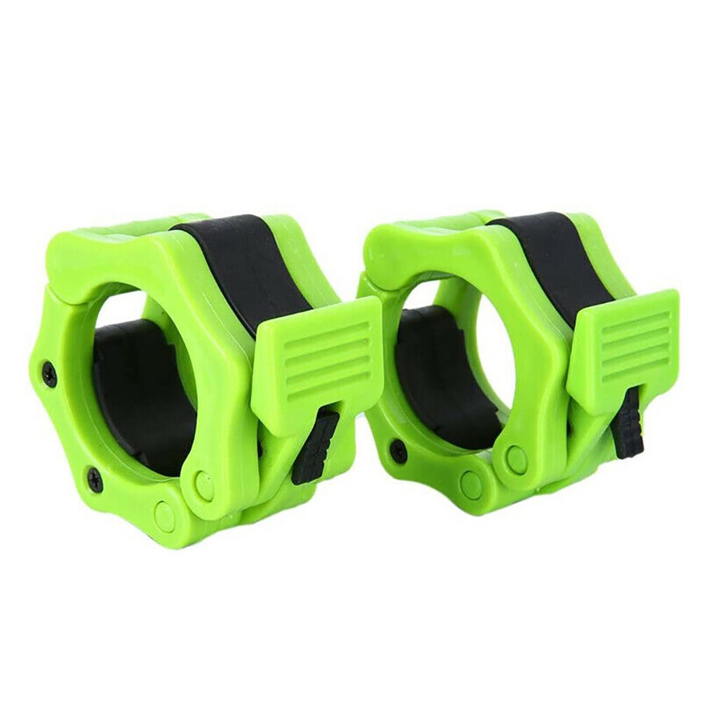 1 par 50mm skivstång krage lås hantel clips klämma viktlyft stång gym hantel fitness body building clips lås käken: D