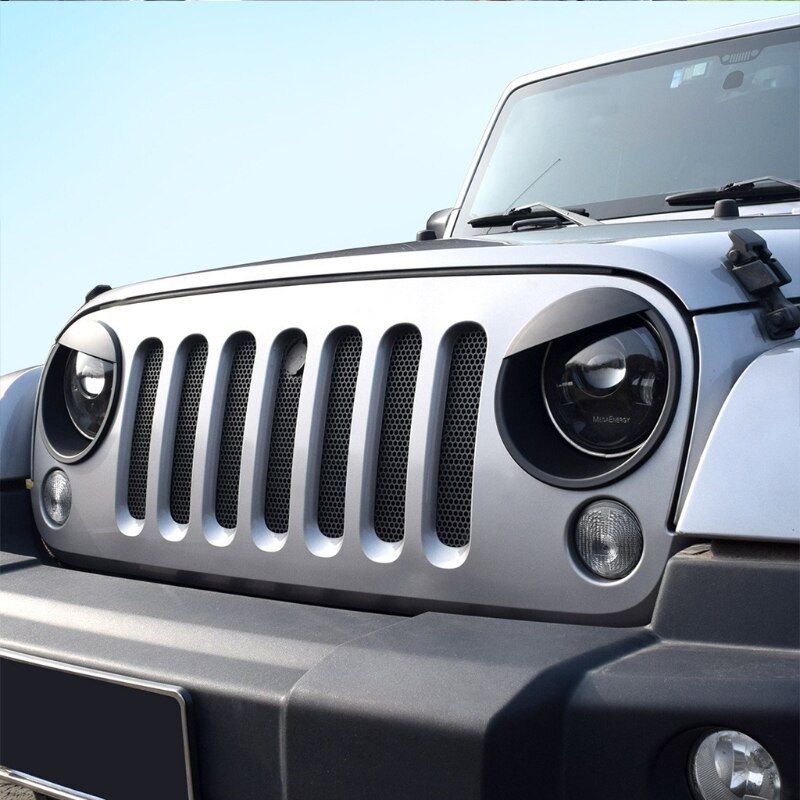 Faros delanteros para Jeep Wrangler, cubierta embellecedora de faros delanteros, Angry Bird, ABS, 2 unidades, 2007