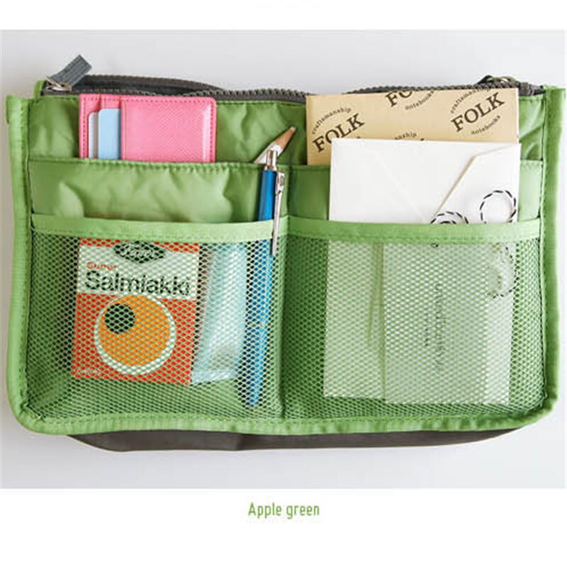 Men WaterProof Folding Travel Bag Nylon Large Capacity Sundries Storage Women Bag Insert Packing Organiser Travel Accessory: Green