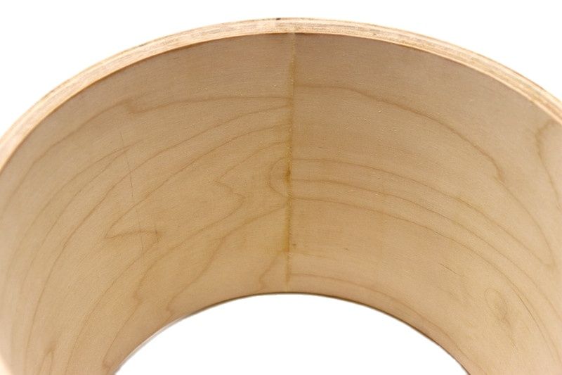 Corps de tambour en bois de bouleau 16x14 pouces, coquille de tambour couleur bois avec bord de roulement à 45 degrés, sans trous 16 pouces de diamètre 14 pouces de profondeur