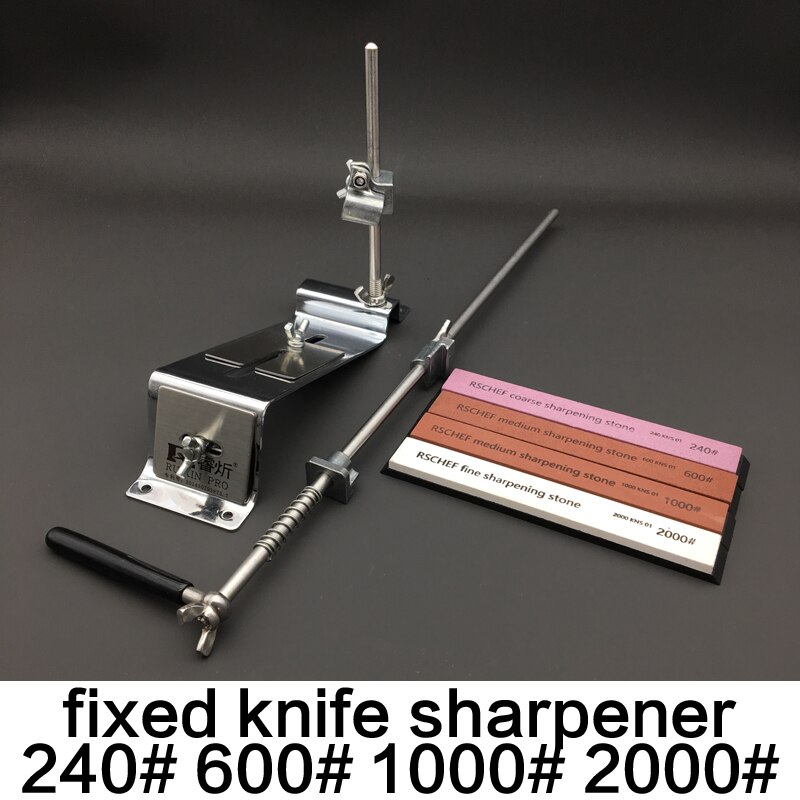 1/2/3/4Pcs fixed knife sharpener Angle sharpener white alundum 240 400 600 1000# Kitchen tools sharpening system: Sky Blue