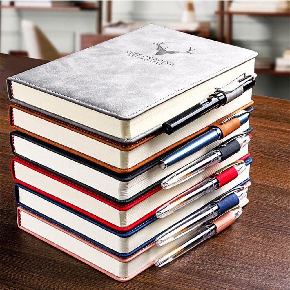 360 Pagina 'S Super Dikke Lederen A5 Notebook Dagelijks Business Office Werk Notebooks Notepad Dagboek Schoolbenodigdheden