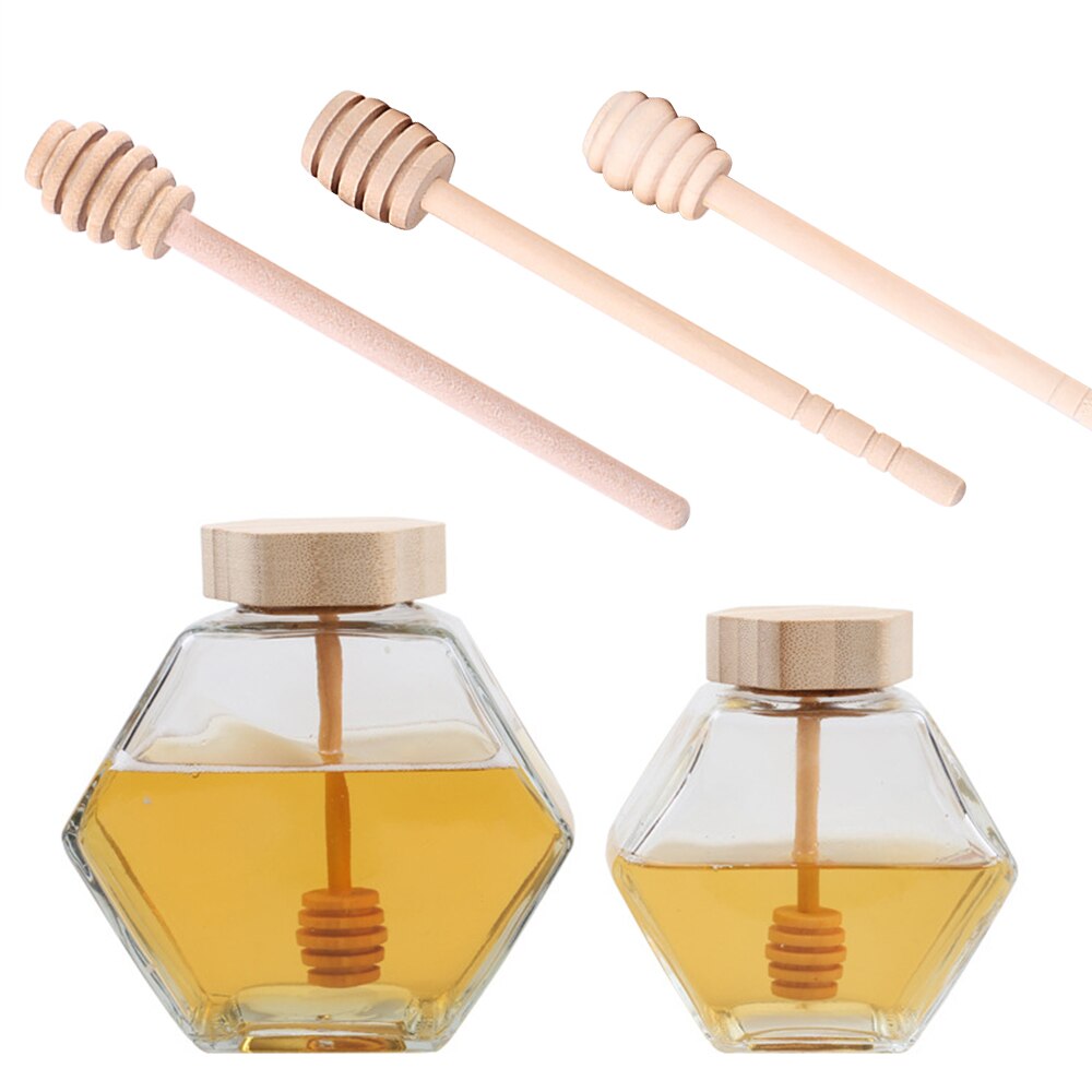 Gotero de madera con mango largo para miel, barra de mezcla en espiral, utensilio de cocina práctico, servidor de sirope de mermelada