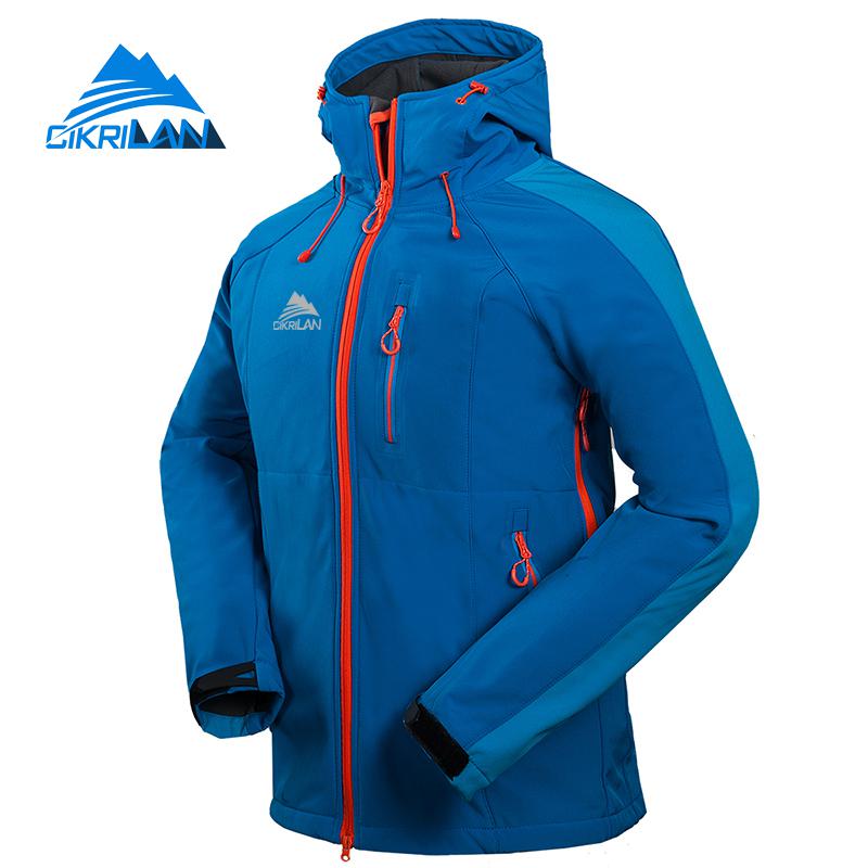 Cikrilan-chaqueta con capucha para hombre, abrigo para senderismo, acampada, exterior, Softshell, rompevientos, escalada, esquí, Otoño e Invierno