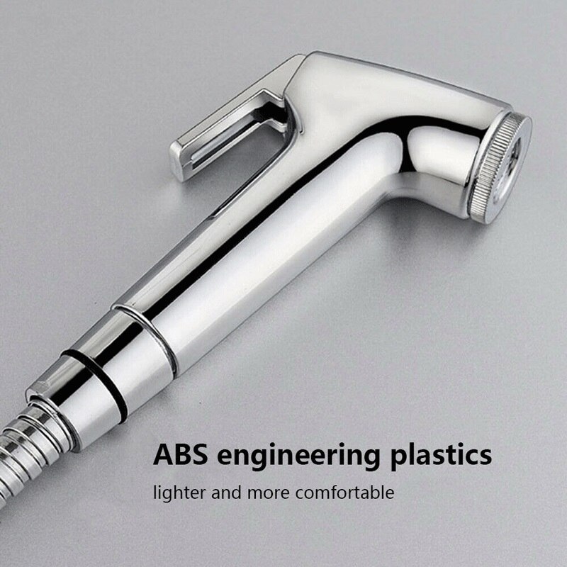 bidet toalett sprøyte sett-håndholdt sett-dårlig hånd dusj selv ren rustfritt dusj bidet sprøyte slange holder