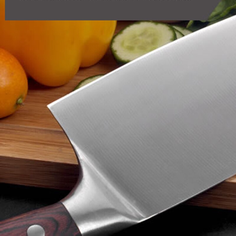 Knife Kitchen Chopping Chef Knives Tool Stainless Steel Wood Handle Bone Cutter Meat Cleaver Slicer Vegetable Knife