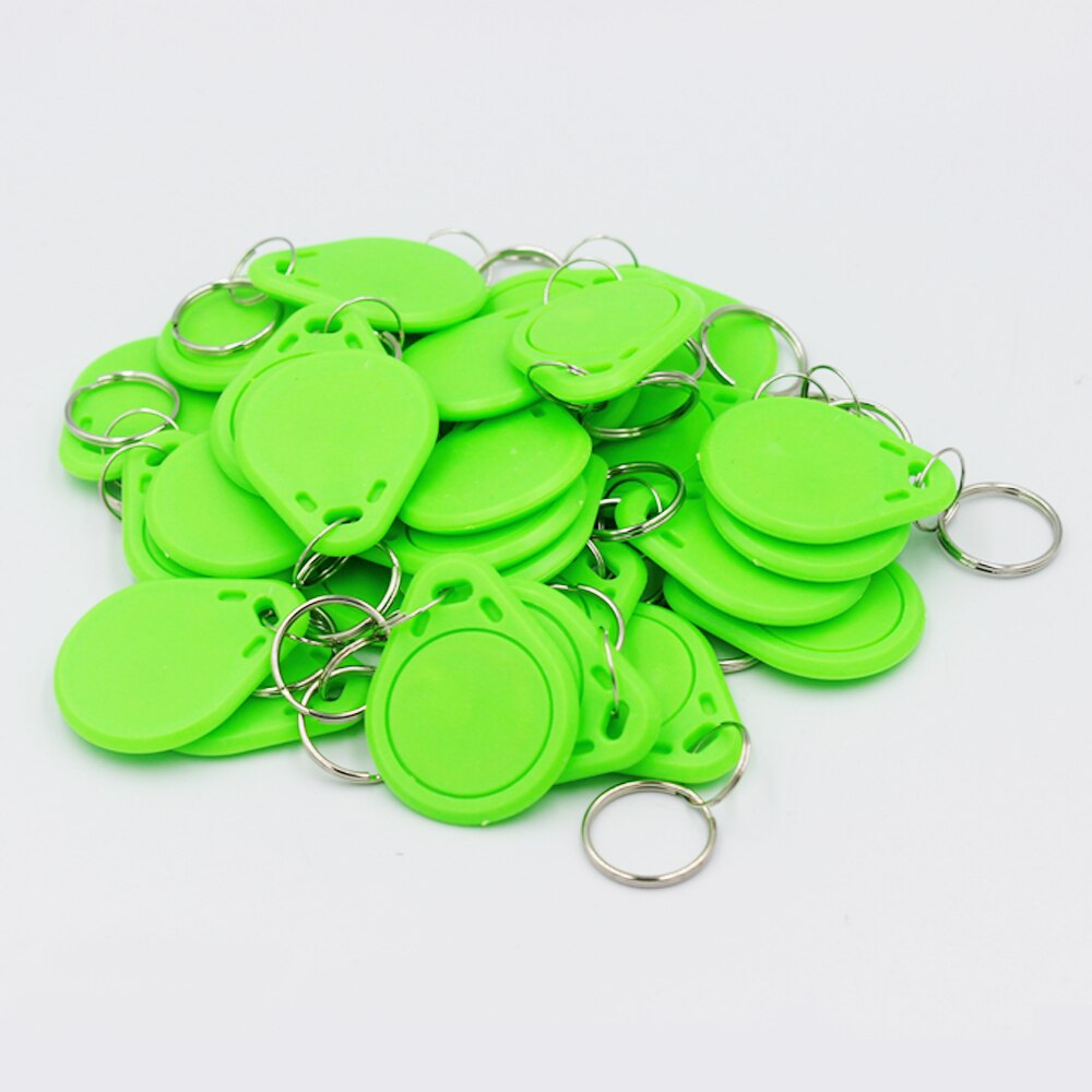 100 Stuks 13.56 Mhz Ic M1 Keyfobs Tags Toegangscontrole Rfid Key Finder Card Token Aanwezigheid Management Sleutelhanger