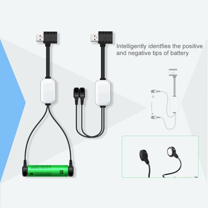 A10 A10 Batterij Lader Voor Li-Ion Batterijen Multifunctionele Magnetische Usb Charger Mini Opladen/Ontladen Power Bank Voor 18650