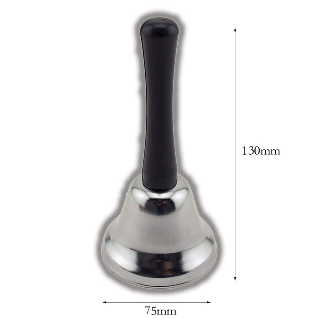 Dinner Silver Steel Hand Bell Noble Reception Party Loud Call Bell Alarm The Old Man Called the Bell Festival Supplies