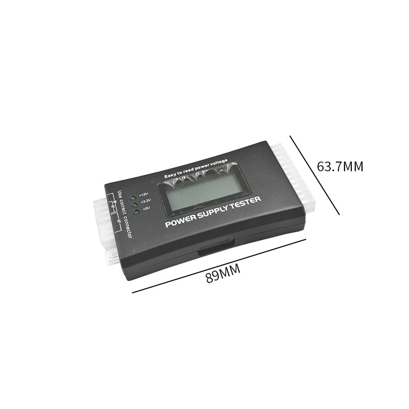 Panel Digital medidor de vatios de potencia Monitor voltaje KWh voltímetro amperímetro PC computadora 20/24 Pin Tester herramientas: A