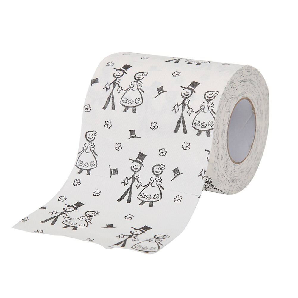 Printing Roll Paper Bath Unique Wedding Toilet High Water Absorption Paper for Household Bedroom WC Tissue Decor