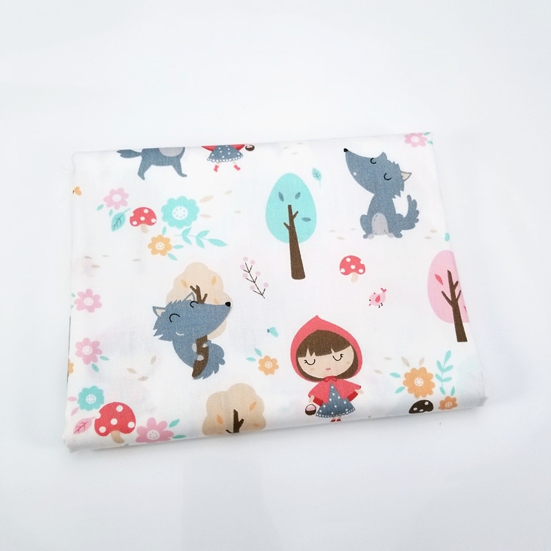 Tela de sarja 100% algodão estampada, pano têxtil para costura, dormitório acolchoado, tecido de algodão
