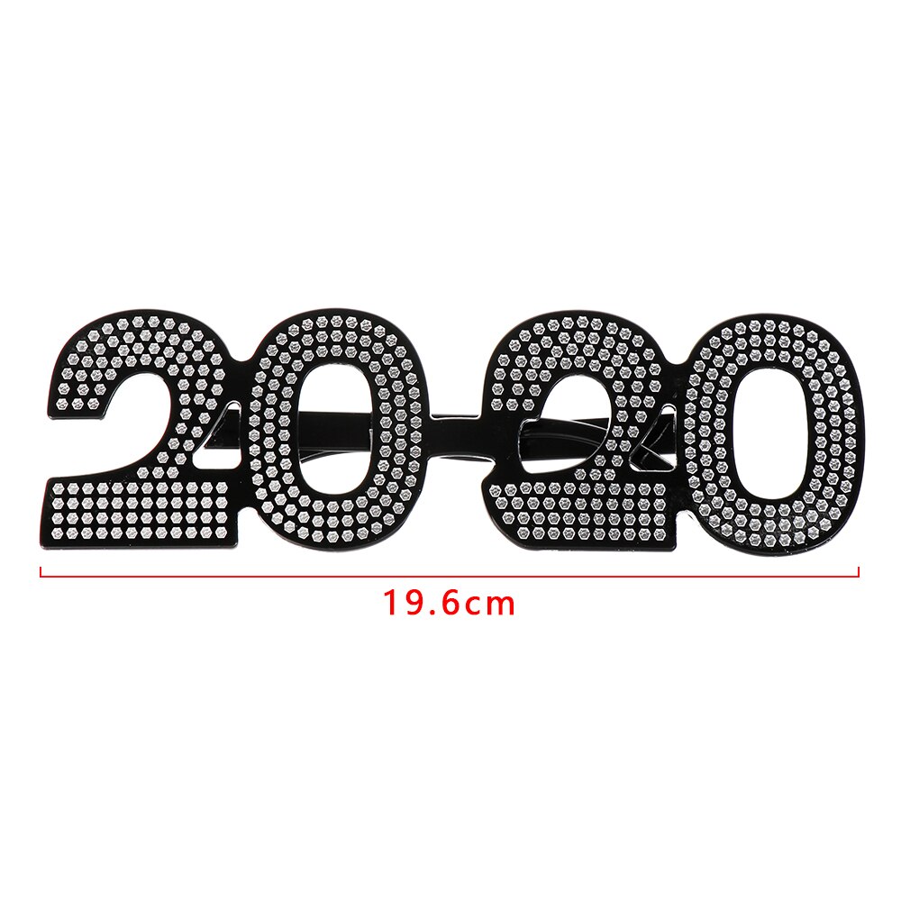 Jaar Lenzenvloeistof Grappige Glitter Eyewear Oudejaarsavond Party Bril Foto Prop Voor Gelukkig Nieuwjaar