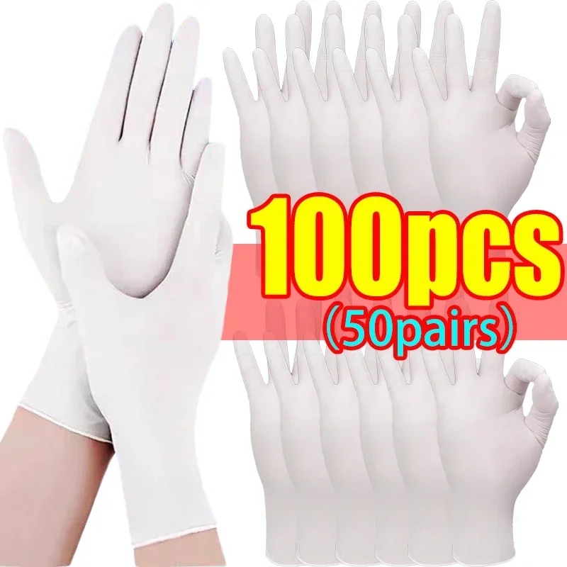 Schwarze Nitril-PVC-Handschuhe, starke Handschuhe, Einwegartikel für Hausarbeit, Geschirrspülen, Auto, Industrie, Gartenarbeit, Haustierpflege, Backen, Kochwerkzeug: S / Blau