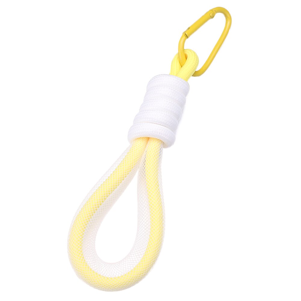 Fluorescent Phone Strap Mesh Landyard For Bags Braided Strips Keycord Hanging Accessories Keychain Mobile Phone Strap Chain: Yellow