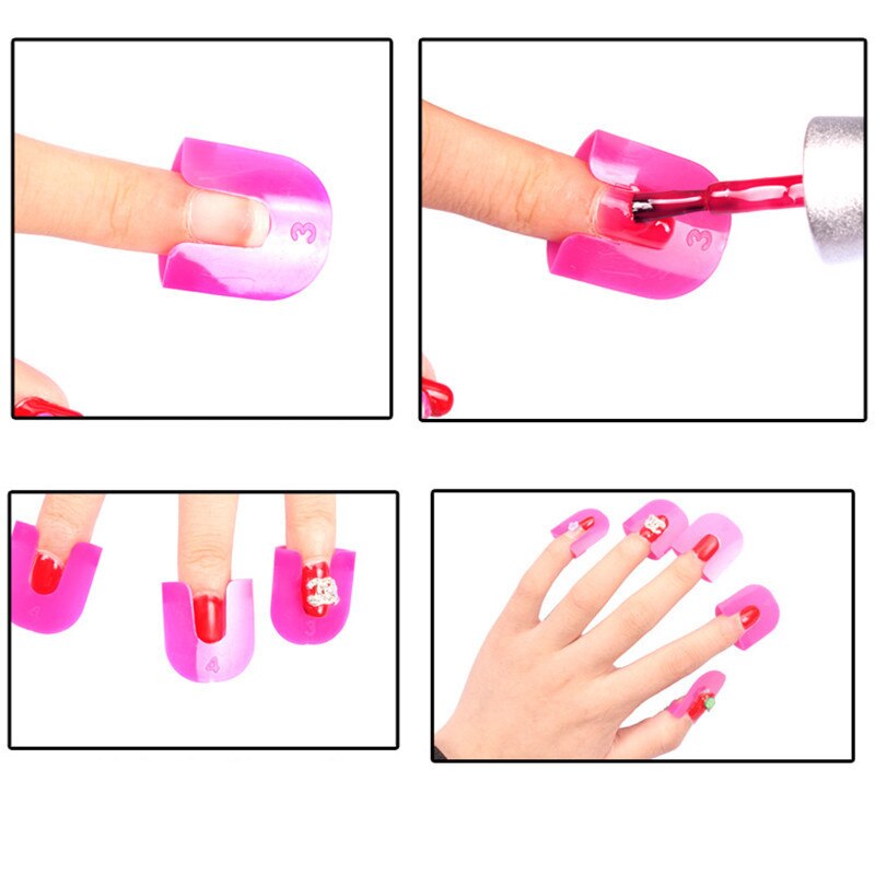 Protège les ongles de la distance du vernis à ongles, 26 pièces, rend votre doigt plus parfait, outil de manucure, 10 tailles, K510