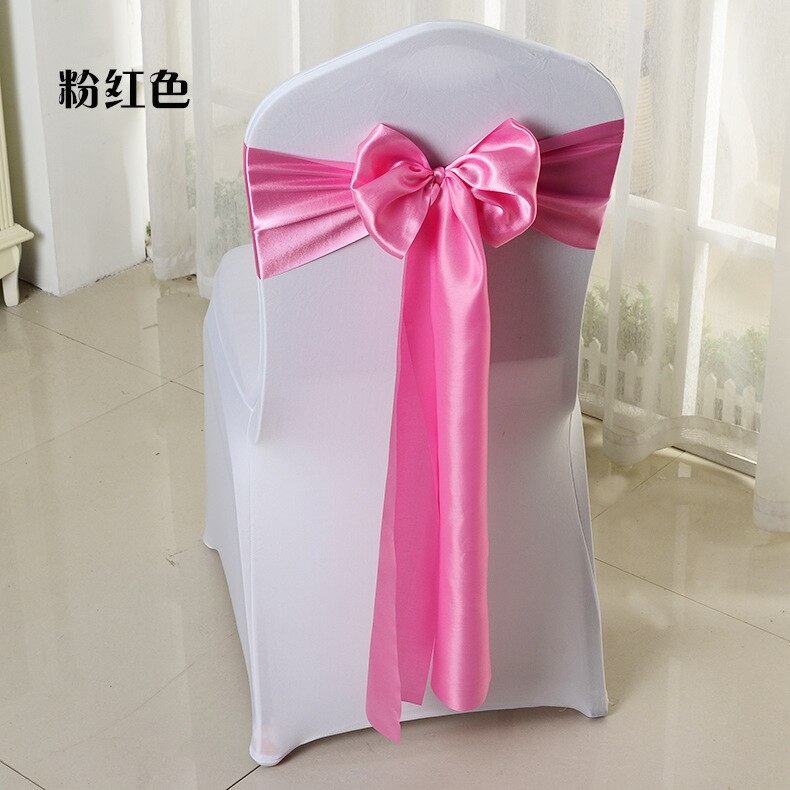 Elegante Stuhl Schärpen Cadeiras Feier Licht Zeremonie Hotel Bogen Noeud Chaise Mariage Krawatten: Schleife Rosa