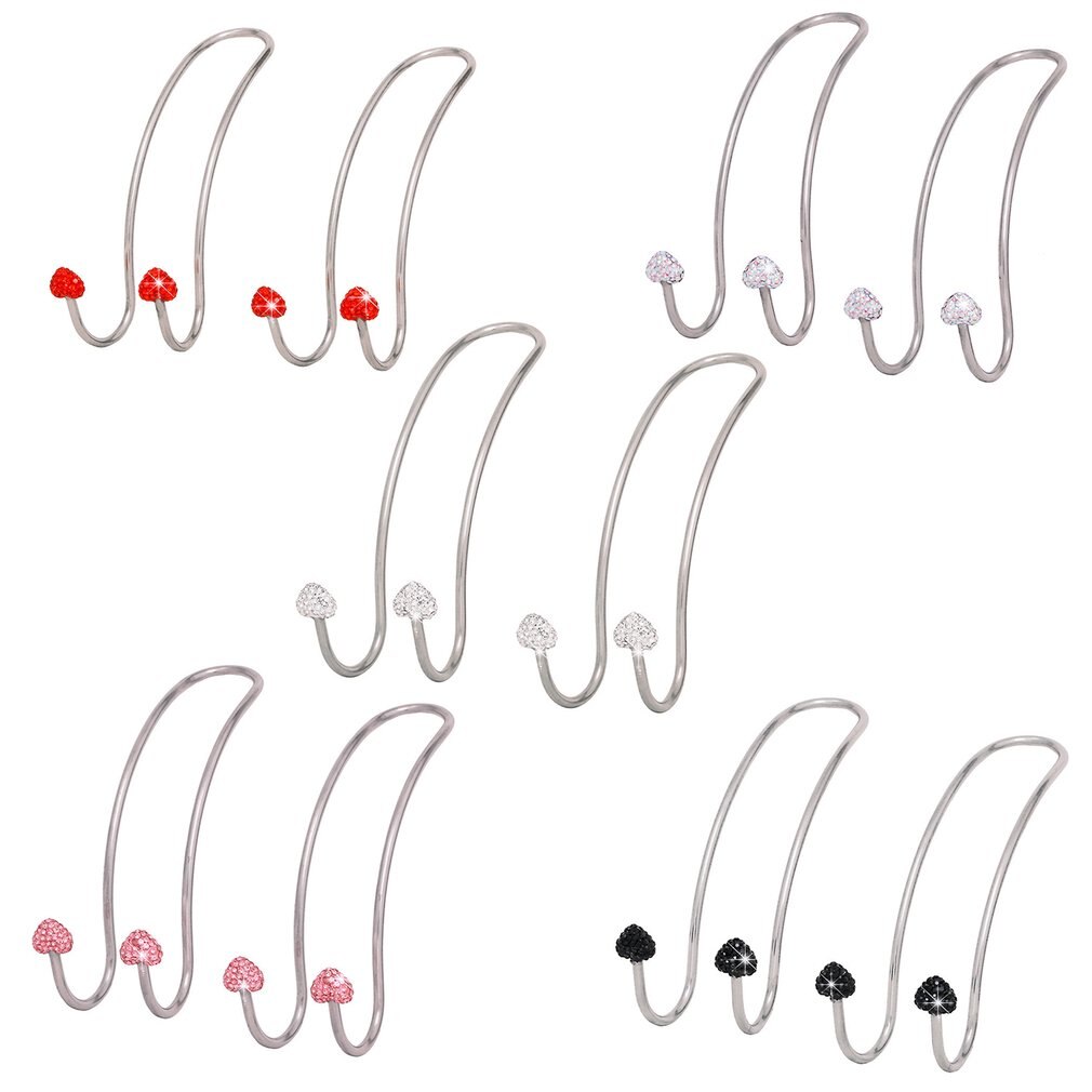 2 Stuks Car Seat Terug Boor Haak Rvs Peach Hart Generieke Auto Hoofdsteun Haak Autostoel Haak Robuuste Frame