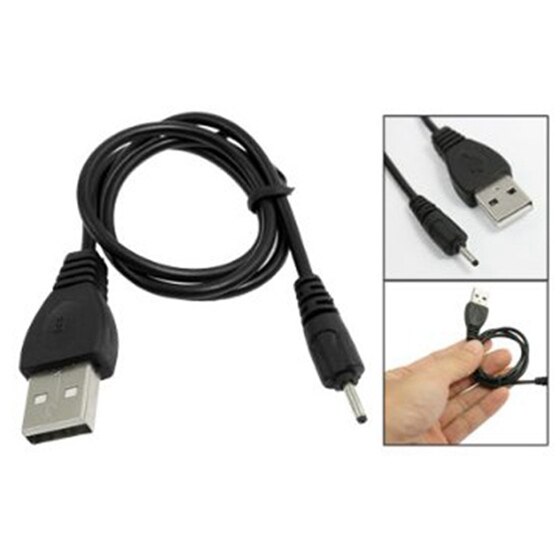 Zwart Dc 2Mm Usb-oplaadkabel 50 Cm Voor Nokia N78 N73 N82