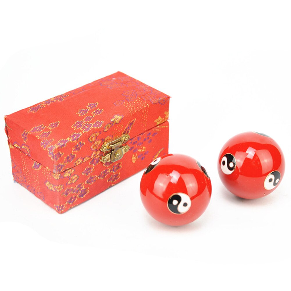 Boule de méditation chinoise, 2 pièces, Fitness, Baoding Ball, exercice pour les doigts Yin Yang, soulagement du Stress, thérapie de Relaxation