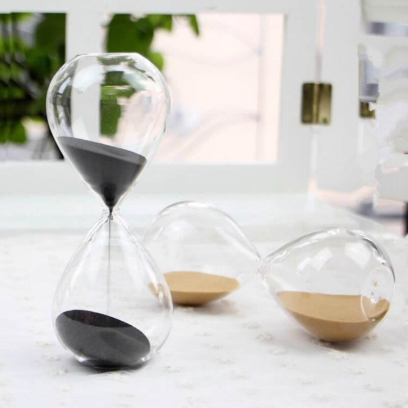 Sablier de verre minuterie de sable de cuisine 1 heure outil de gestion du temps 1 heure personnalité créative ornements en verre 5/30/60 Minutes