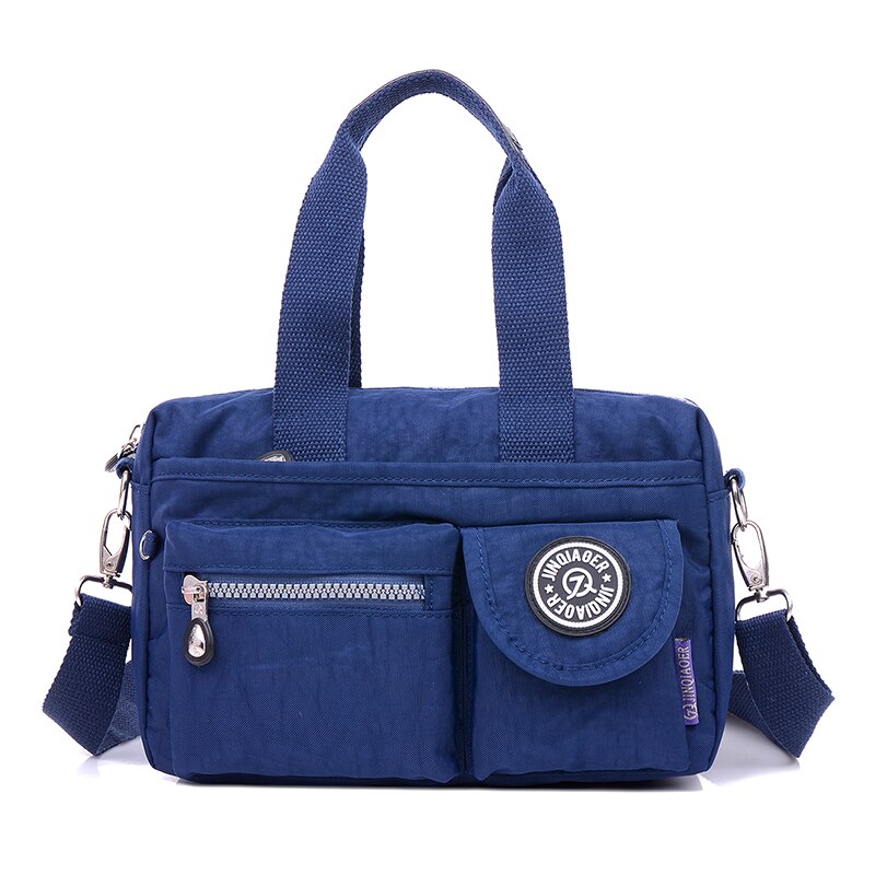 Lässige, wasserdichte umhängetasche aus nylon, größe  #9819: Blau