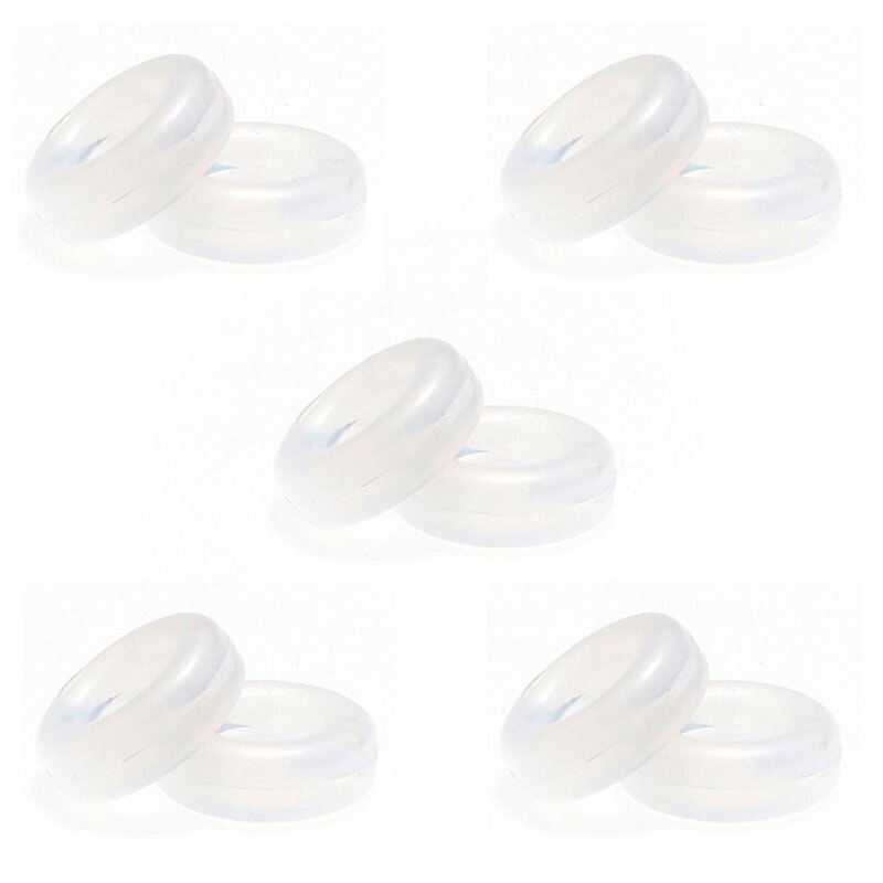 5Pairs Round Glasses Ear Hooks Eyeglasses Sports Temple Tips Anti Slip Silicone Grips Eyewear Accessories Silicone Non-slip: White