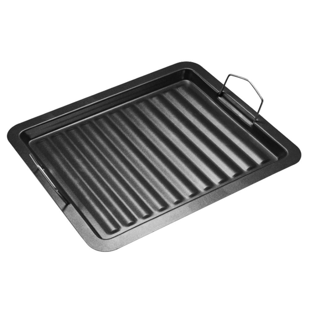 Steel Plate Barbecue Pan Grill Plate Convenient Practical Tool Bbq / Grills Cookware Party Baking Trays Kitchen Tableware DIY