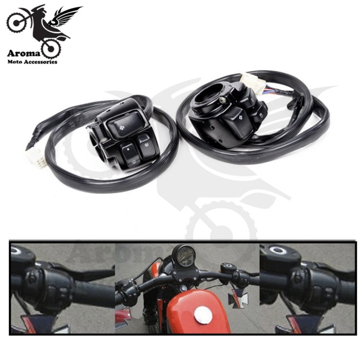 top metal retro motorcycle control for harley switch 25MM universal moto switches motorbike controller multi-function