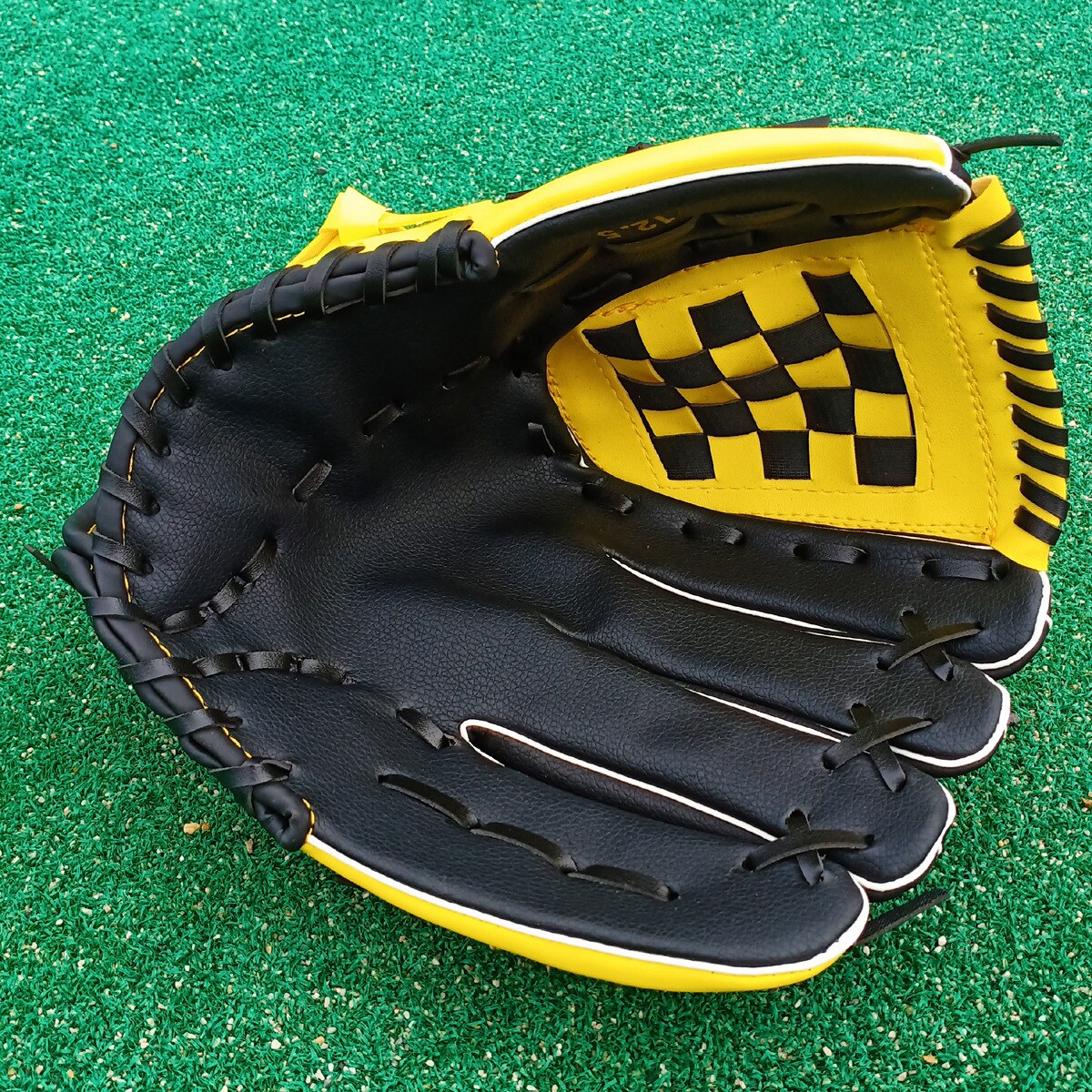 Kids Batting Handschoenen Mannen Lederen Rechts Honkbal Handschoen Softbal Praktijk Hand Guante Beisbol Sport Entertainment BJ50ST: YELLOW / 11.5 inches