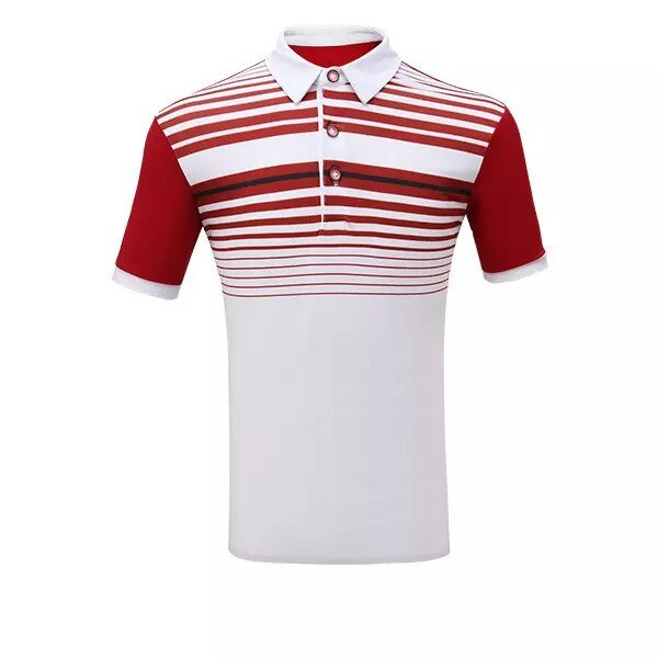 Pgm stribede kortærmede golft-shirts til børn drenge sports-t-shirt sommer åndbar hurtigtørrende golf sportstøj børnetøj