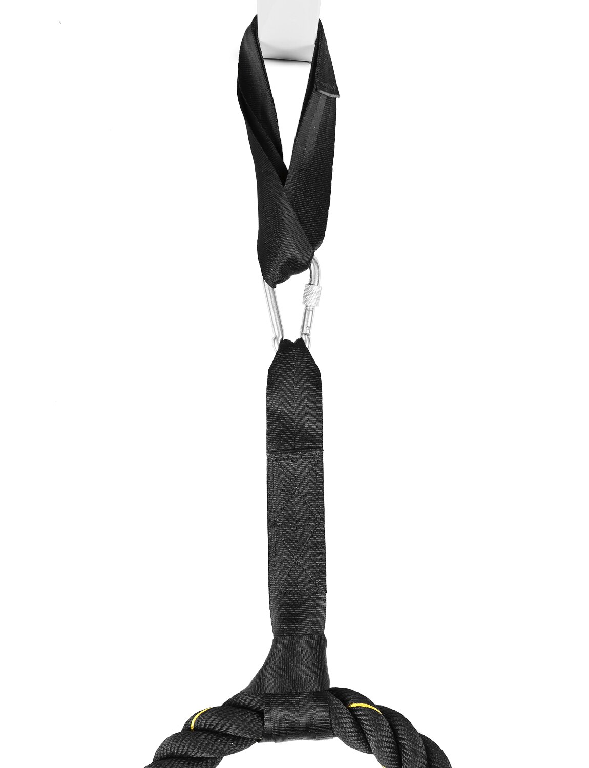 Lixada Battle Rope Anchor Strap Kit Reinforced 2 Nylon Straps &amp;1 Stainless Steel Carabiner Clip Ropes Gym Training Roper