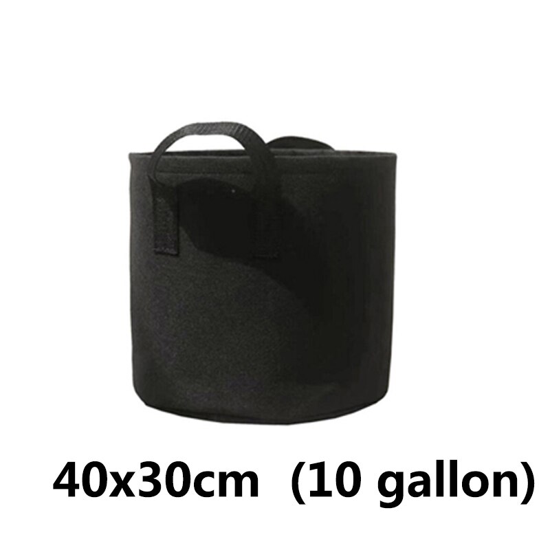 2 5 gallon plante vokseposer 7 gallon 10 gallon pot kartoffel træ blomster frugt haveredskaber have træ stof potter plante: Sort 10 gallon