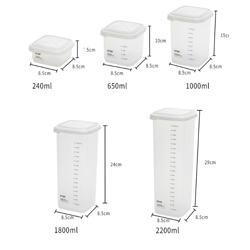 1Pcs Plastic Sealed Cans Kitchen Storage Box Transparent Food Canister Keep Fresh Clear Container Kitchen Storage