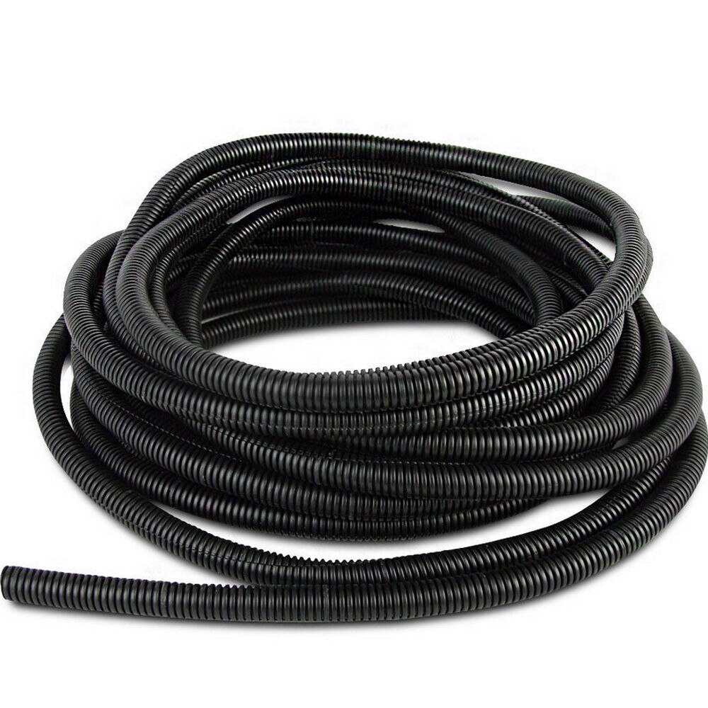 EE support 3m/6m/15m Length 18mm Width Black Flexible Tubing Wire Conduit Hose Split Loom Wire Car Styling