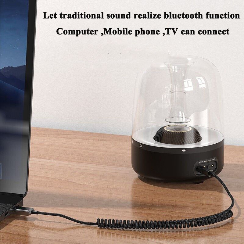 Car Bluetooth 5.0 Adapter Dongle Cable 3.5mm Jack Car Audio Aux Bluetooth V5.0 Handsfree Kit For PC Micorphone Speaker Receiver