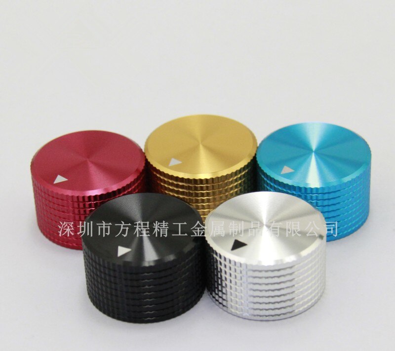 4 stk aluminium knott gitter ananas potensiometer knott 25*15.5*6mm kaps volum knott bryter sølv/svart/rød rørforsterker