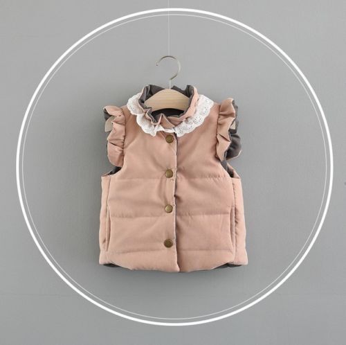 Kids Baby Meisjes Gilet Vest Jacket Mouwloze Winter Warm Vest 0-4 t