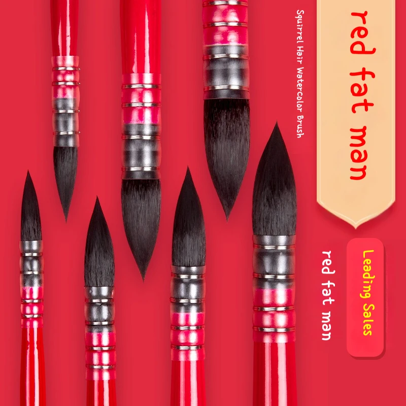 Borrence Artist Hand-Painting Drawing Brushes Watercolor Brush Pen for Oil Acrylic Gouache Water Color Art Supplies