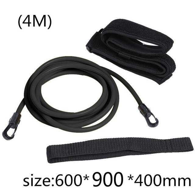 Adjustable Resistance Elastic Belt Swim Training Safety Rope Swimming Pool Latex Tubes Various Specifications Styles Accessories: Back 6X9X4