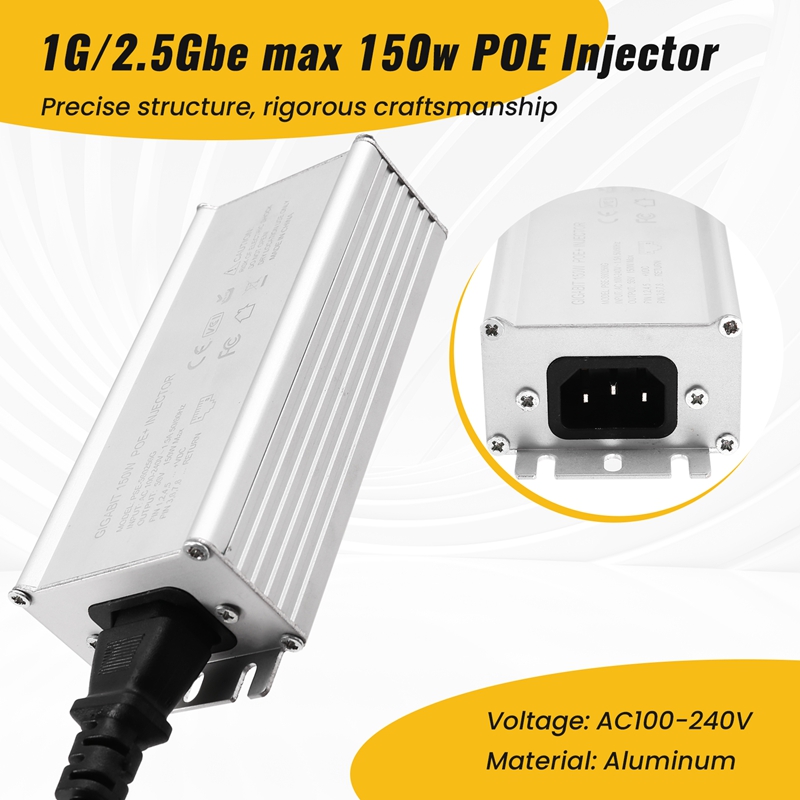 Entrada AC starlink dishy Injetor POE GEN2/GEN3 suporta saída de potência de 150 W